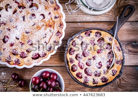 Stock fotó: Cherry Clafoutis - French Milk Cake