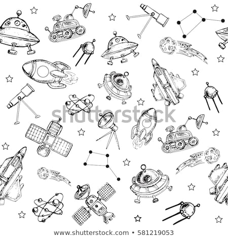 Foto stock: Sketch Telescope Icon