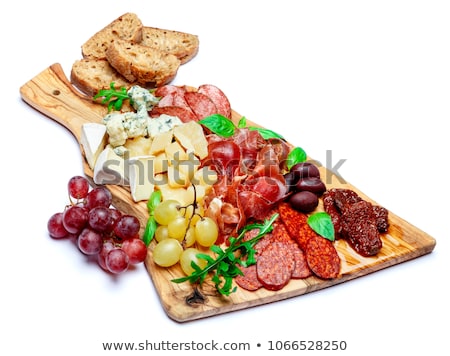 Foto stock: Cheese And Sausages As An Appetizer