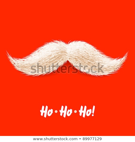 Foto stock: Christmas Card With Santa Moustache