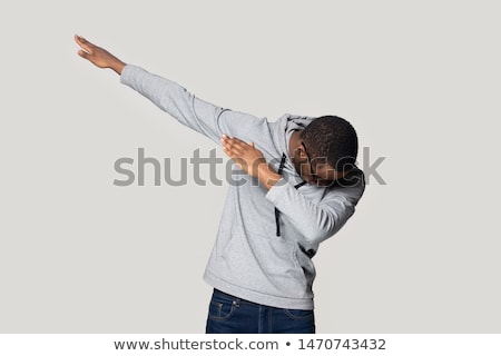 Foto stock: Trendy Casual Guy Posing With A Globe