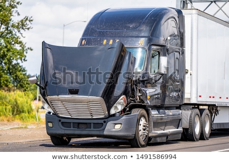 Stok fotoğraf: Tractor With Open Hood