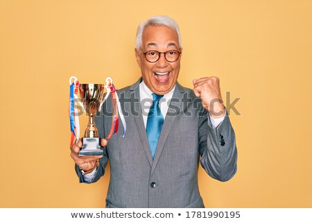 Stok fotoğraf: Very Old Trophy Cup Isolated