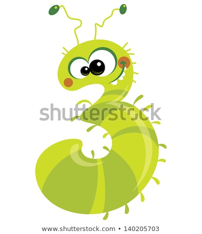 [[stock_photo]]: Number 3 Crazy Caterpillar