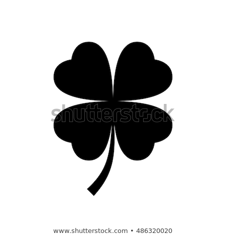 Stock fotó: Four Leaf Clover For St Patricks Day Isolated