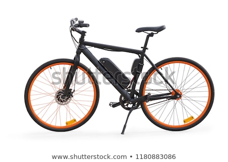 Foto stock: Icicleta · esportiva · isolada · no · fundo · branco · com · fita · de · recorte