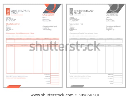 Stockfoto: Orange Invoice Template