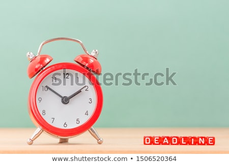 ストックフォト: Business Project Deadline Vintage Clock On Office Desk