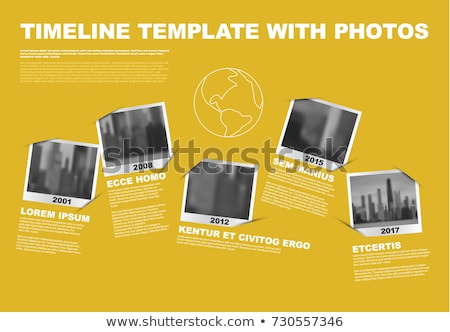 Stock foto: Timeline Template With Photo Placeholders