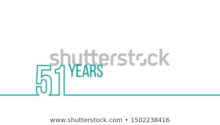 Stock foto: 51 Years Anniversary Or Birthday Linear Outline Graphics Can Be Used For Printing Materials Brouc