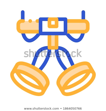 Zdjęcia stock: Harness Alpinism Hooking Device Tool Vector Icon