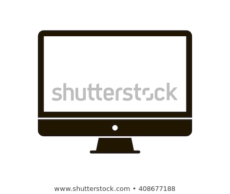 Foto stock: Blank Screen Computer Icon Isolated On White Background