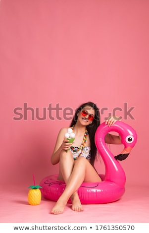 Stock fotó: Young Women At Pool