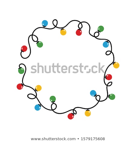 Foto stock: Festive Lights And Circles Christmas Background
