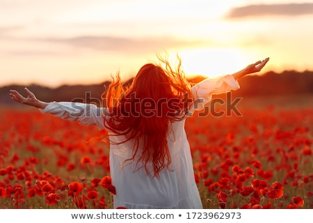 Сток-фото: Girl With Poppies