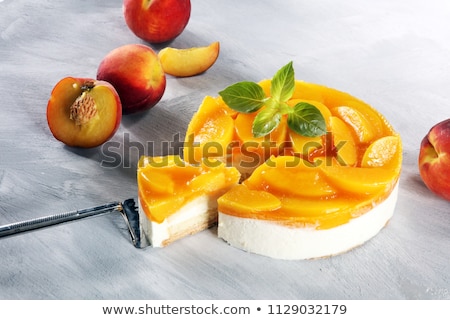 Foto stock: Peach Cake