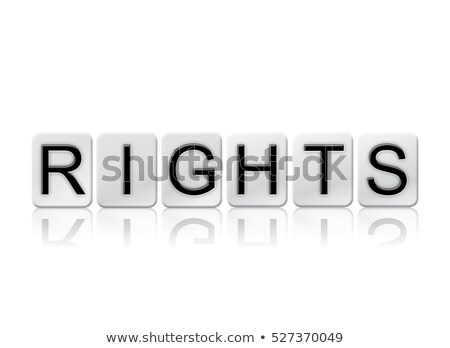 Rights Isolated Tiled Letters Concept And Theme Foto d'archivio © enterlinedesign