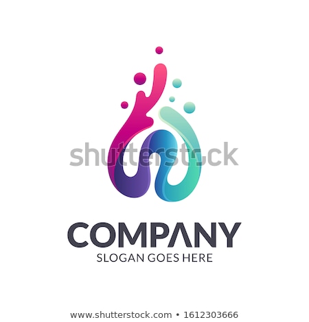 Stockfoto: Creative Liquid Drops Logo Design For Brand Identity Company Pr