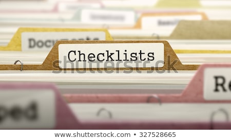 Stok fotoğraf: Checklists - Folder Name In Directory