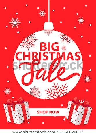 Stock photo: Christmas Sale Shop Now Leaflet With Lettering