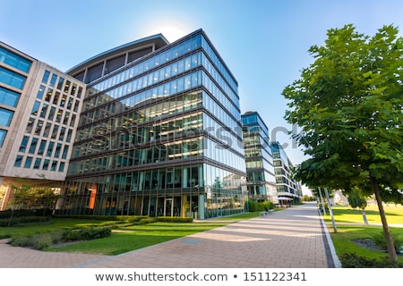 Glass Facade Of Modern Business Building With Reflections And Shadows In A Color Of The Year 2019 Li Stock foto © Pixachi