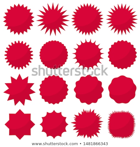 Сток-фото: Starburst Seals Set Bursting Rays Clip Art Red Sparkles Sale Sticker Vector