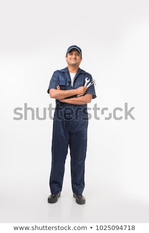 ストックフォト: Portrait Of Craftsman Holding Spanner