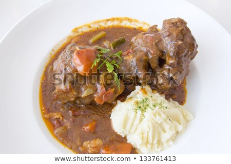 [[stock_photo]]: Ox Tail Stew With Mashed Potatoes