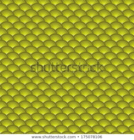 Stock photo: Backdrop 3d Concentric Pipes Pattern In Green Yellow