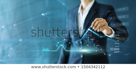 Stock foto: Businessman Drawing Graph