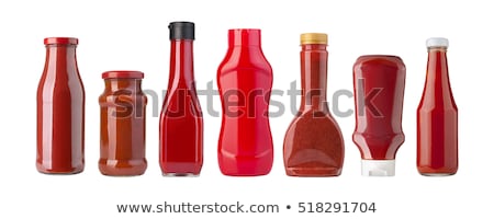 Stock photo: Glass Bottle Of Ketchup Isolated