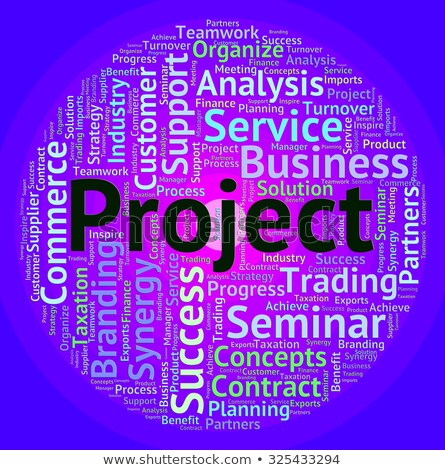 [[stock_photo]]: Project Word Indicates Programme Mission And Words