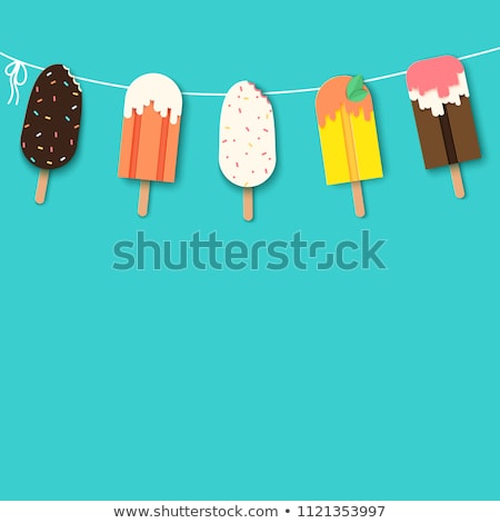 Stock fotó: Icecream Cone Summer Background