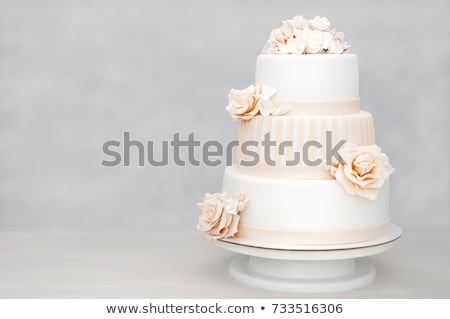 Stockfoto: Beautiful Delicious White Wedding Cake