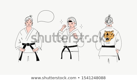 Stock fotó: Sports Icons Sporty Man And Woman Skills Vector