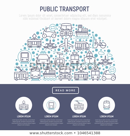 Foto d'archivio: Public Transport Cable Ferry Vector Thin Line Icon