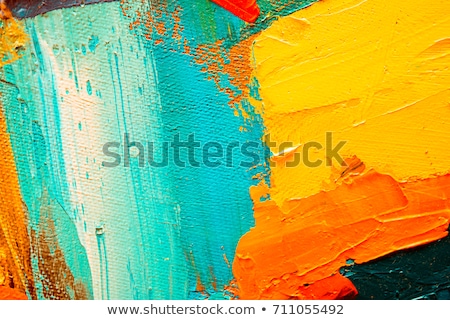 Stok fotoğraf: Artistic Abstract Texture Background White Acrylic Paint Brush