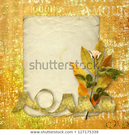 Zdjęcia stock: Old Manuscript On The Alienated Paper Abstract Background