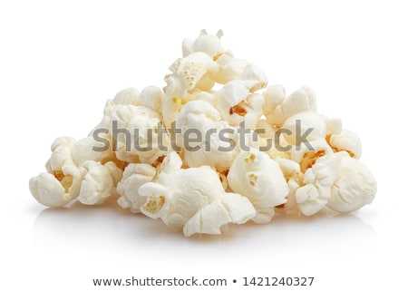 Foto stock: Popcorn Pile Isolated On White