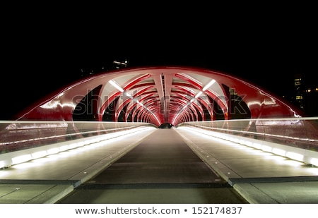 Stock photo: Calgary And Pedestrian Bridge