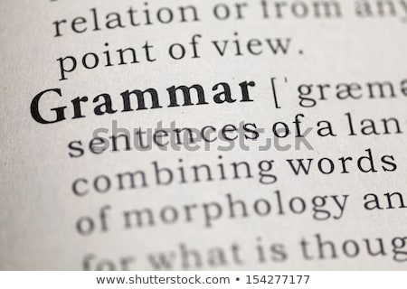 Stock fotó: Grammar Dictionary Definition