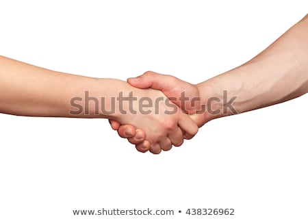 [[stock_photo]]: Two Hands Man And Woman Isolated On White