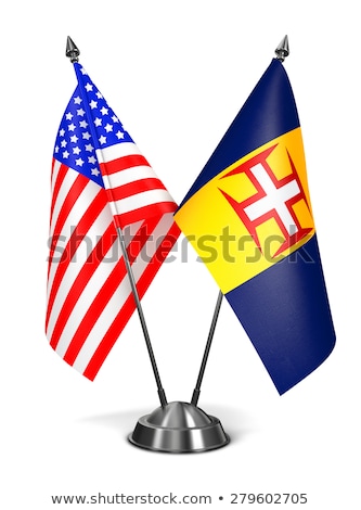 ストックフォト: Usa And Madeira - Miniature Flags