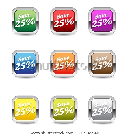 Stock fotó: Save 25 Percent Pink Vector Button Icon