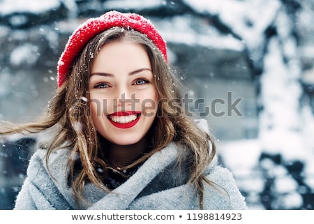 ストックフォト: Beautiful Lady In Red Beret