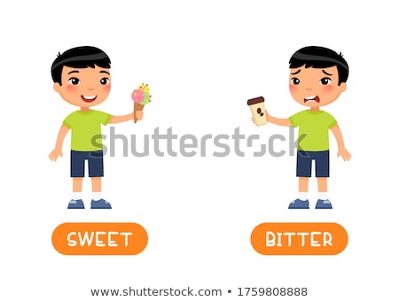 Stockfoto: Opposite Words For Sweet And Bitter