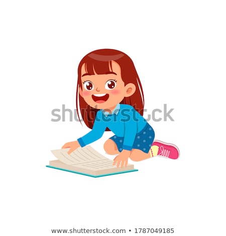 kid reading a book cartoon