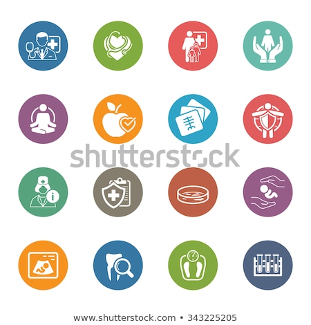 Foto stock: Radiology And Medical Services Icon Flat Design