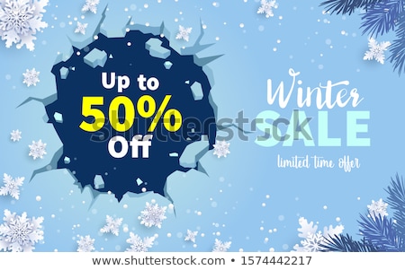 Foto stock: Winter Sale Snow Background