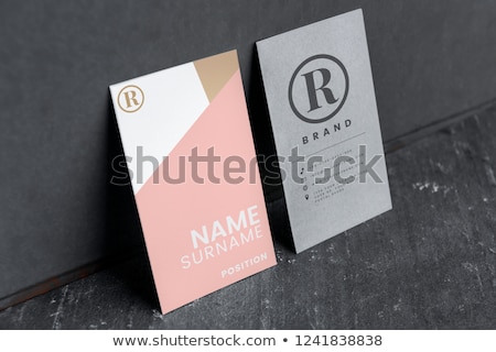 Stockfoto: Black Business Card On The Dark Floor